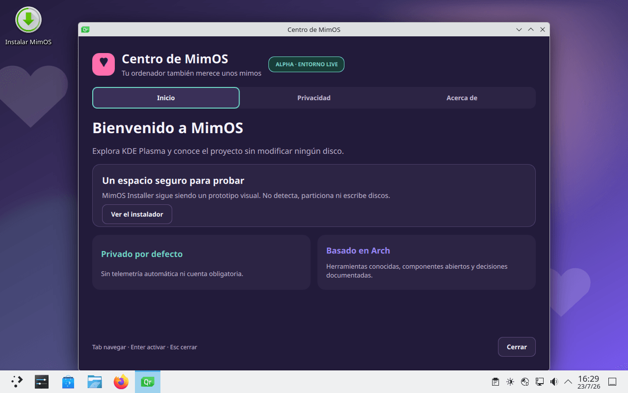 Centro de MimOS en Alpha 3